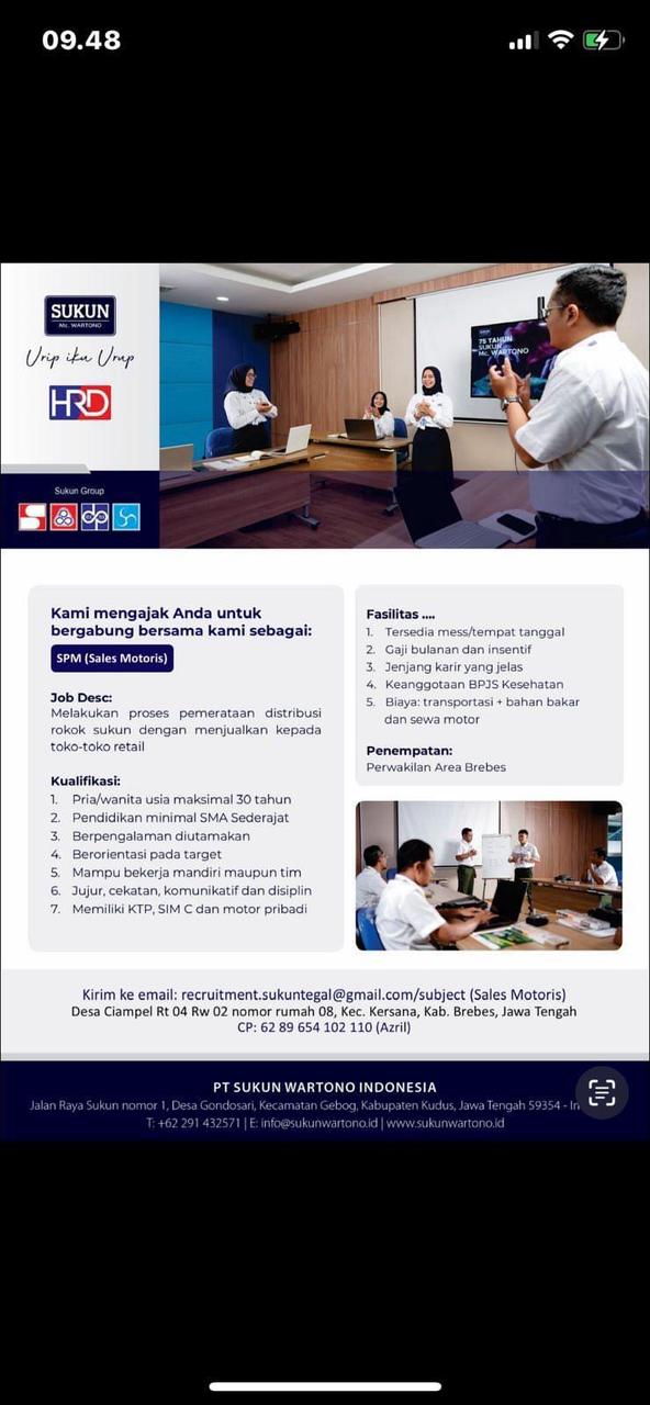 Loker SPM (Sales Motoris)