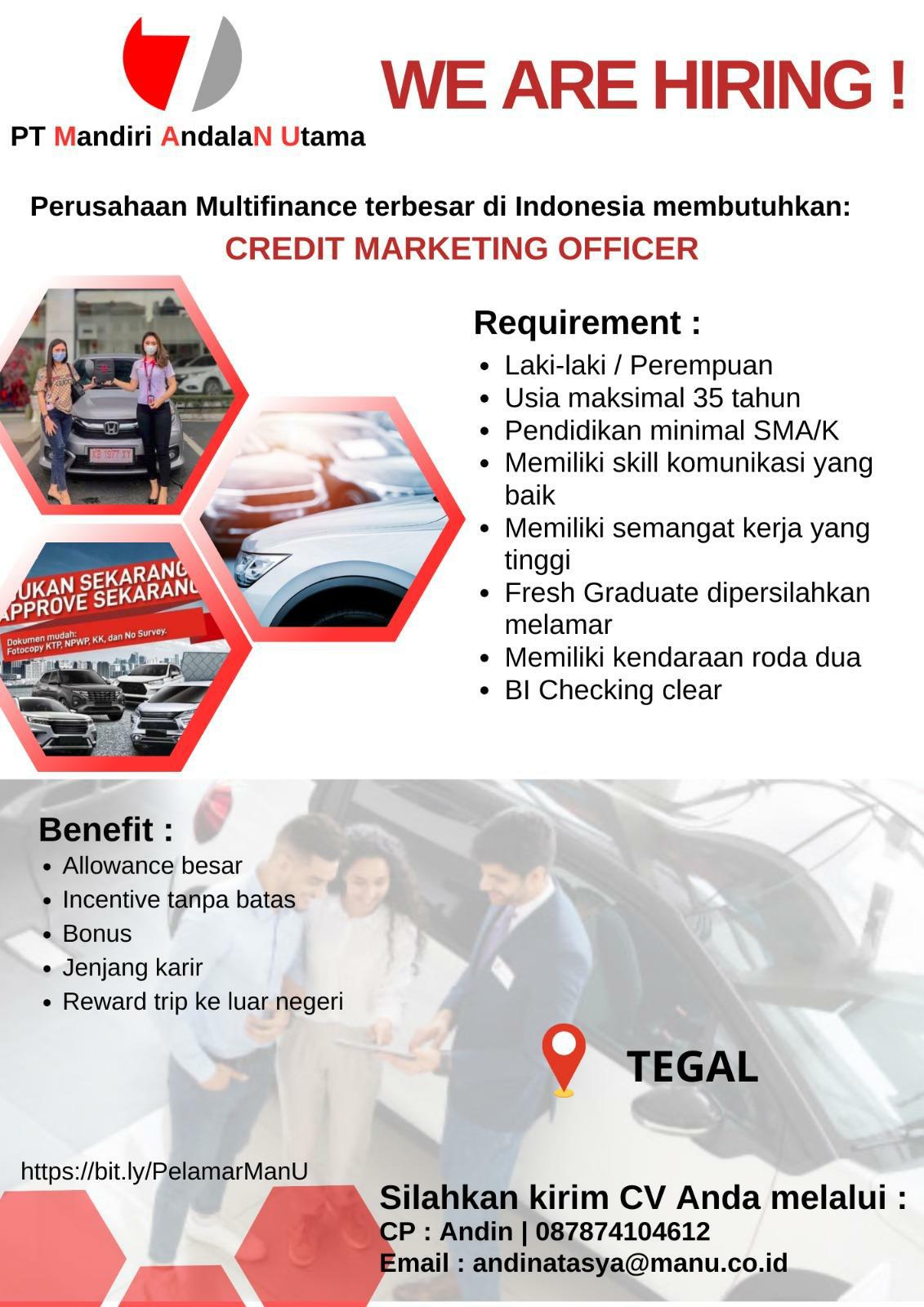 Loker CREDIT MARKETING OFFICER