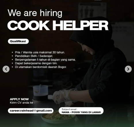 Loker Cook helper