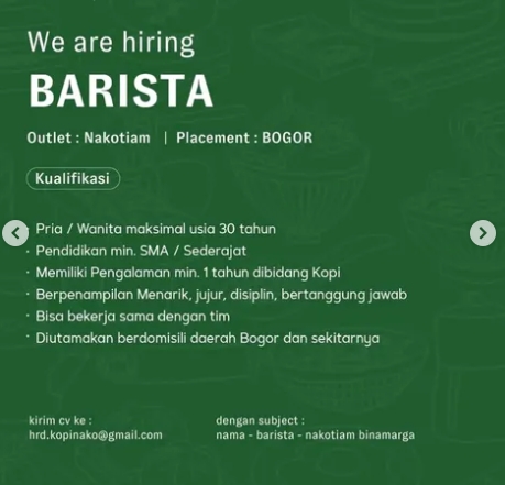 Loker Barista