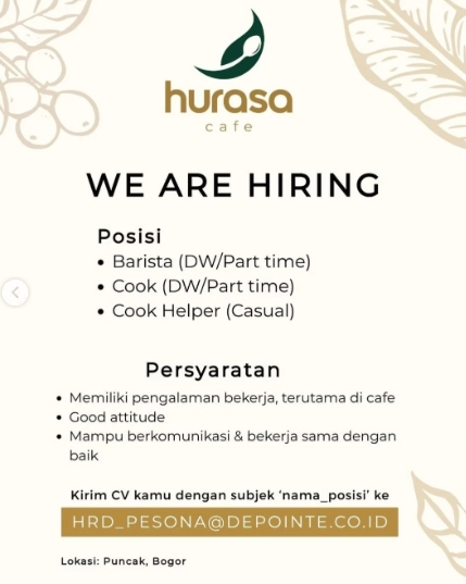 Loker Cook helper (casual)