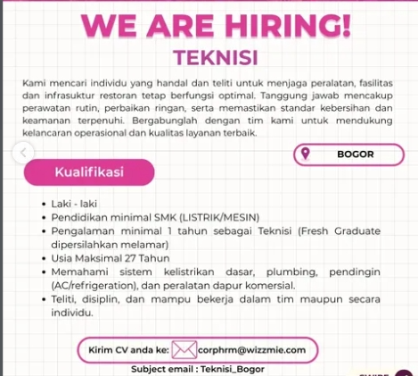 Loker Teknisi
