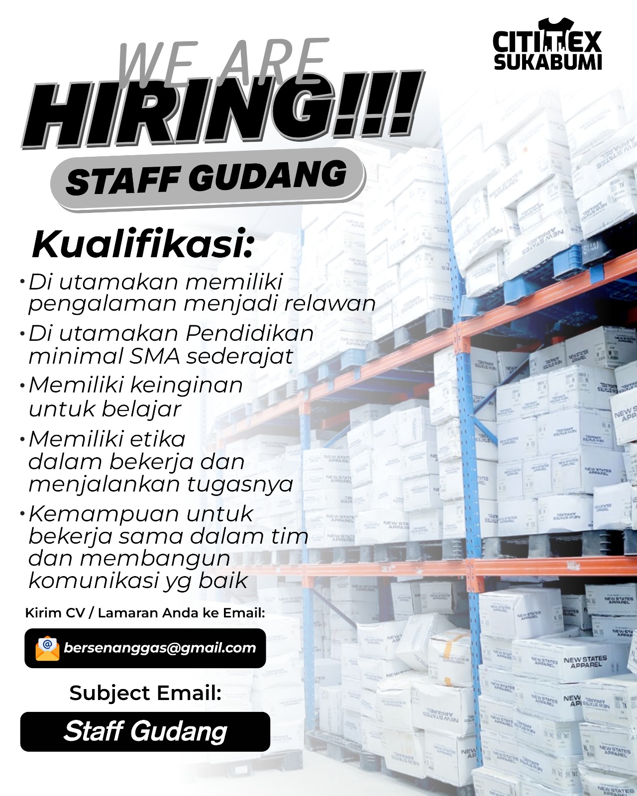 Loker STAFF GUDANG