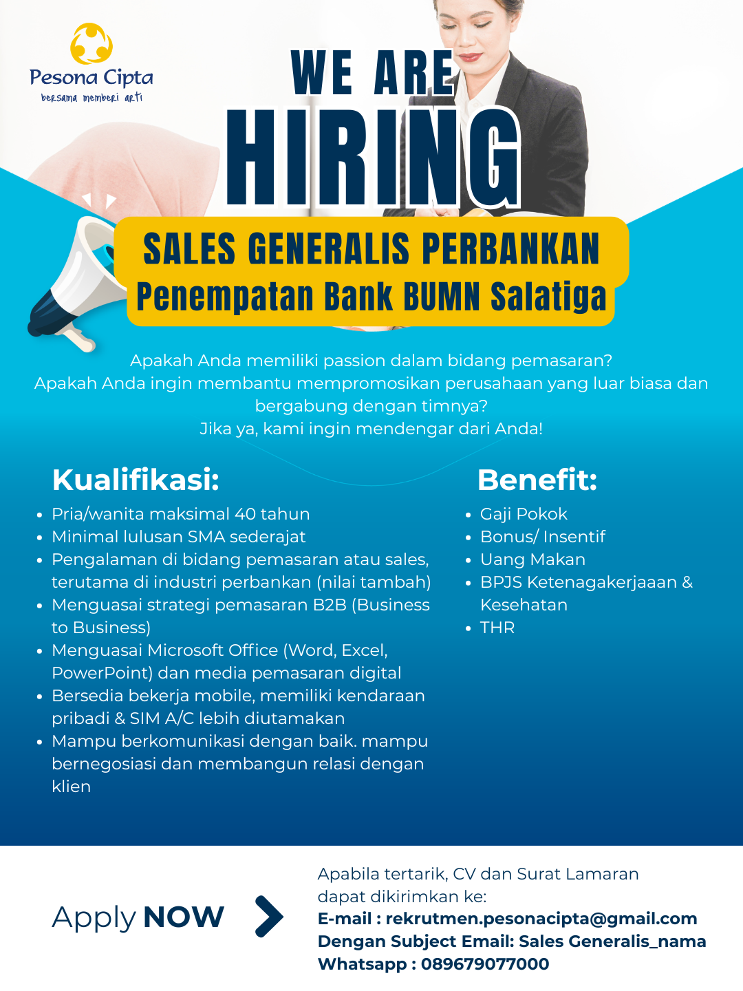 Loker SALES GENERALIS PERBANKAN