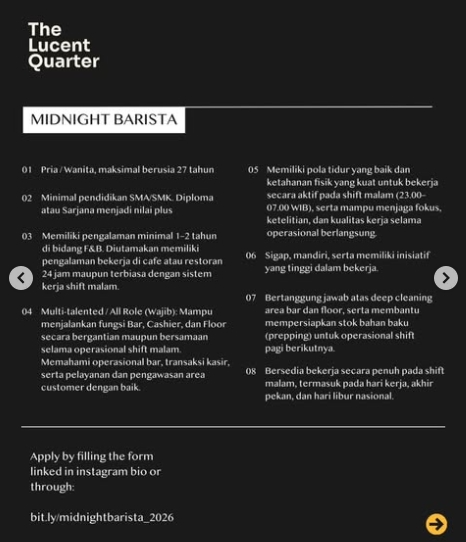 Loker Midnight Barista